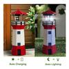 Solar Rotating Lighthouse Garden Light with Auto-On/Off Weather-Resistant & Easy Setup Romantic Night Lamp Resin Plastic Outdoor Decor for Yard Patio