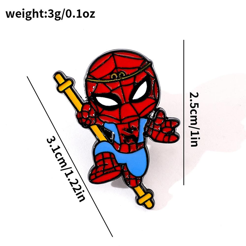 89 Spider-Man Alloy Brooch Marvel Superhero Spider-Man Metal Badge Backpack Jacket Personalized Decoration