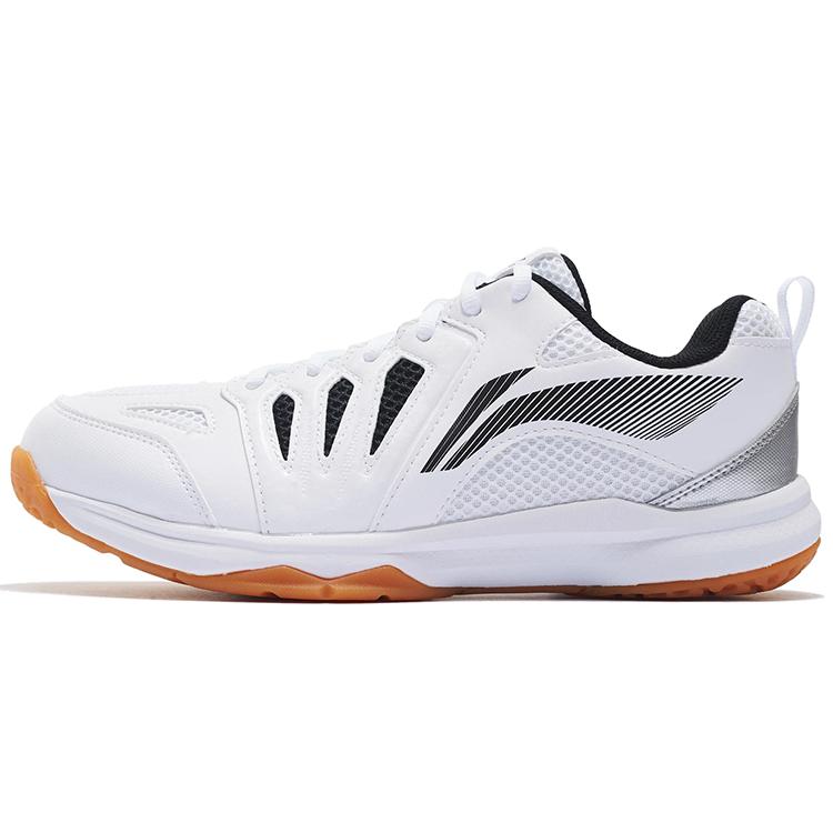 New LiNing Ace Shock Absorbers Slip Resistant, Abrasion Resistant, Breathable Low Top Badminton Shoes Men's Standard White AYTP011-15