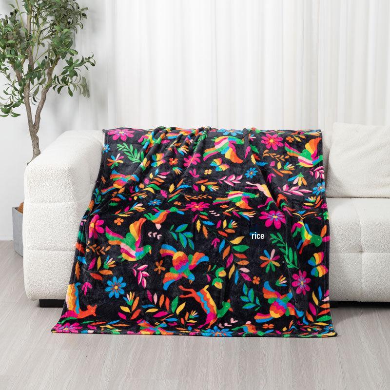 Мягкое фланелевое одеяло с принтом - Плед из полиэстера с множеством узоров 0123