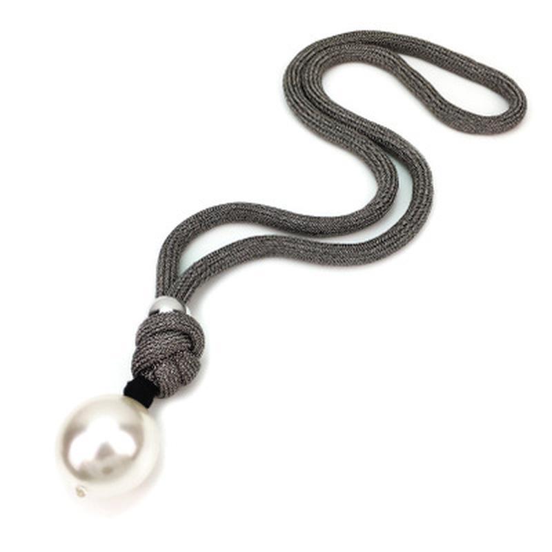 Duże imitacje pereł Chokers Naszyjniki dla kobiet Moda Gruba lina Regulowany wisiorek Naszyjniki Biżuteria