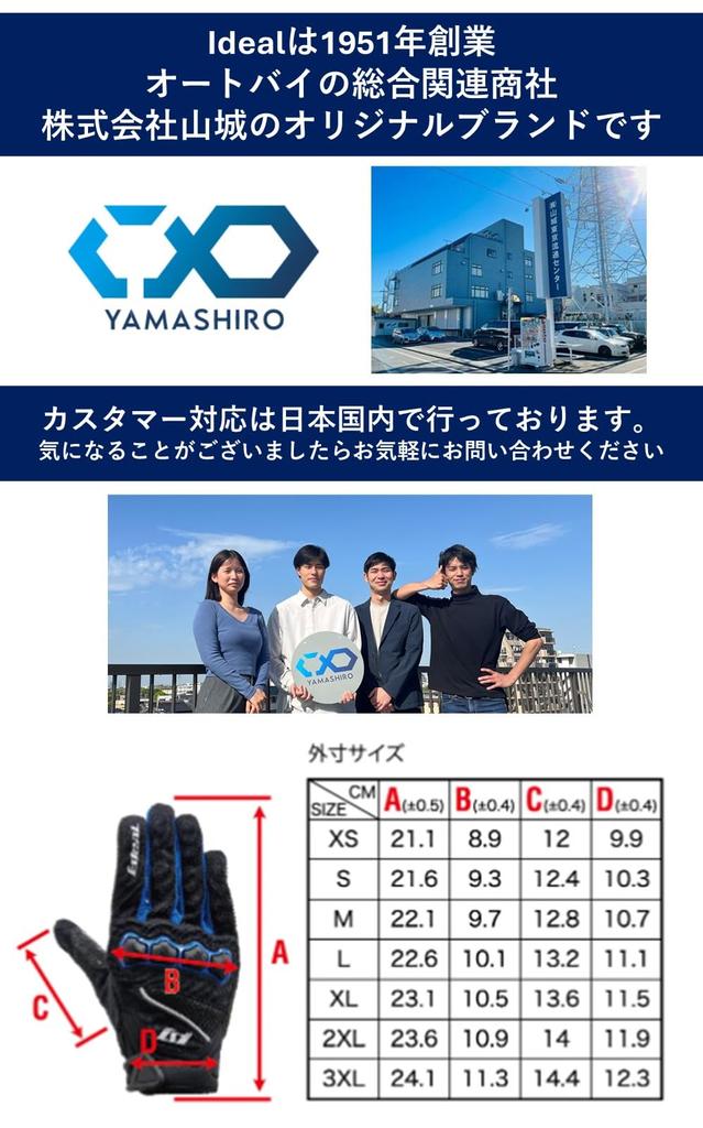 Mănuși de plasă pentru motociclete IDEAL AXIS Blue M Mărimea [Yamashiro] ID-001 ID001/BL/M