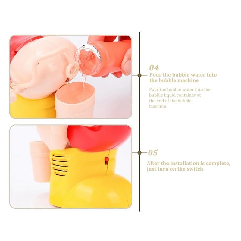 Kids Soap Bubble Blower Electric Fart Blowing Bubble Machine Music Light Toys Fully-Automatic Water Blowing Toys For Children