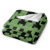 Creeper Big Face Videogame  Blanket Game Flannel Funny Warm Throw Blankets for Bedding Lounge Spring Autumn