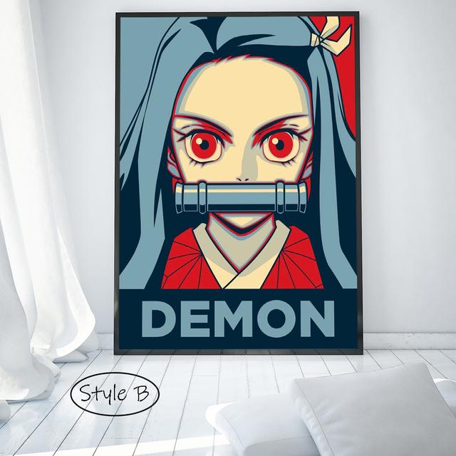 Anime Demon Slayer Poster Tanjirou Wall Art Canvas Painting Prints Pictures Home Bedroom Living Room Decor Murals Cuadros Gifts
