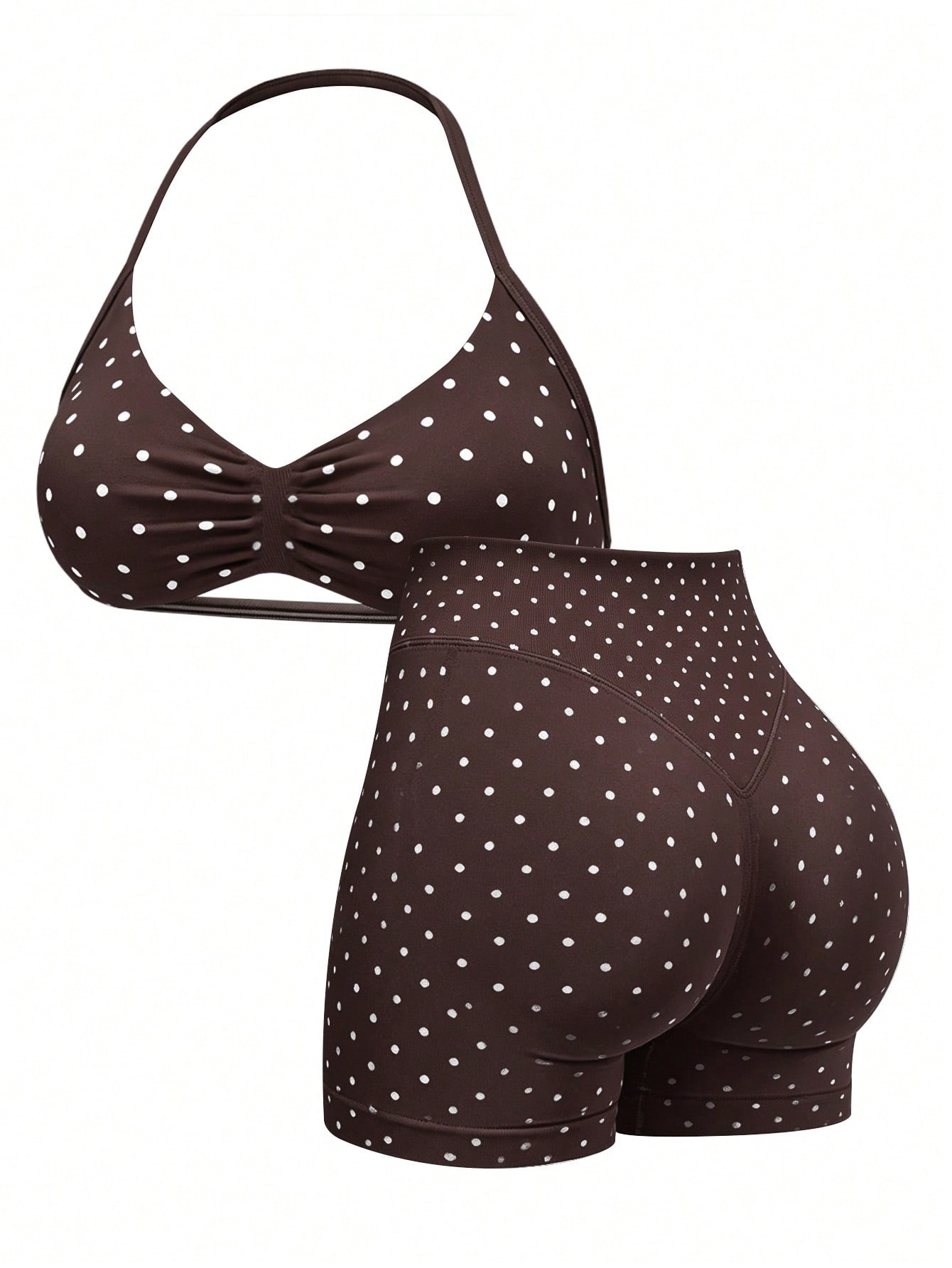 Nouveau ensemble de soutien-gorge sans couture à col haut très élastique et pantalon moulant à taille haute et hanches XS black