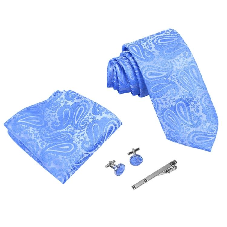 5IN1 Tie Set Formal Office Meeting Attire Neckwear Cufflinks Wedding Accessories