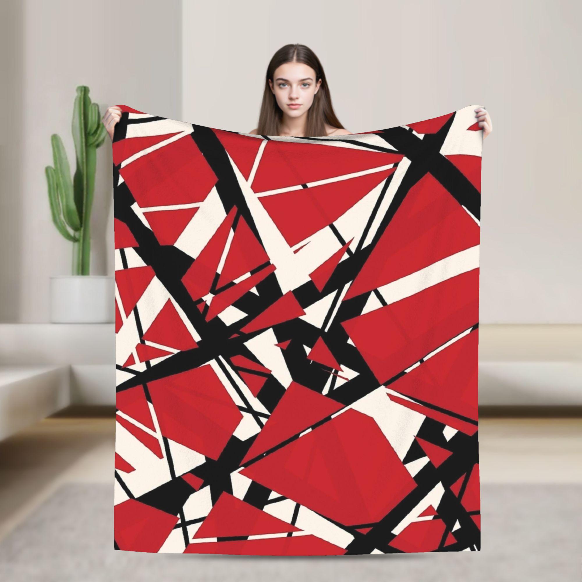 

EVH Stripes Желтый Дизайн Van Halen Одеяло Качественное Теплое Плед Осенний Ребенок Домашний Декор Новинка Покрывало 30x40in