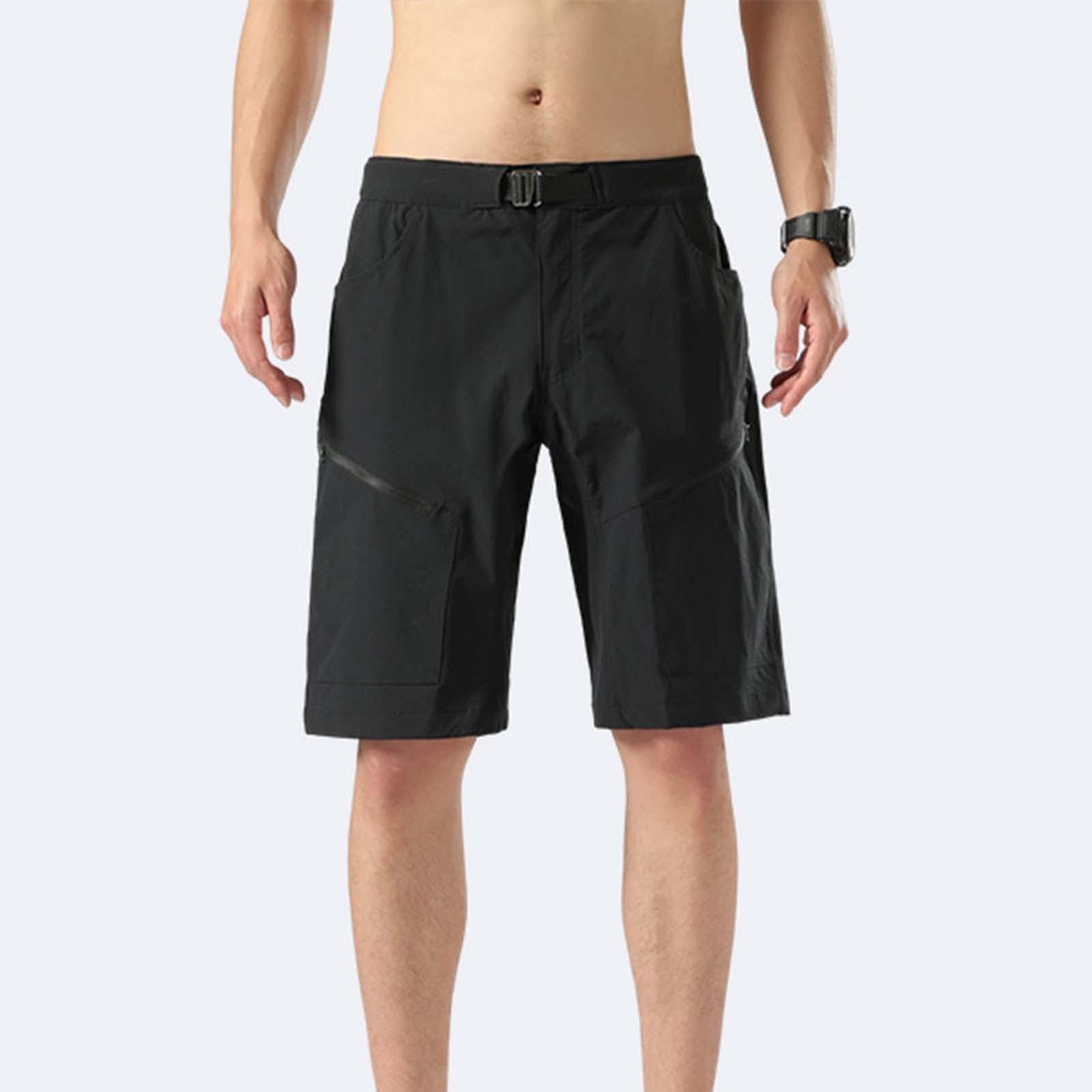 

Мужские летние быстросохнущие брюки длиной пять четвертей, свободная и дышащая рабочая одежда, шорты прямого кроя M чёрный