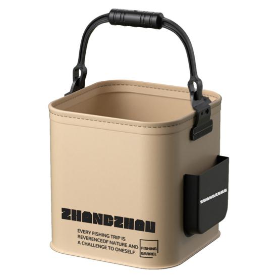 

Складное ведро для улицы объемом 8 л, водонепроницаемое многофункциональное складное ведро с застегивающейся на молнию крышкой, ведро для живой наживки, контейнер для рыбы, для хранения продуктов питания во время кемпинга A