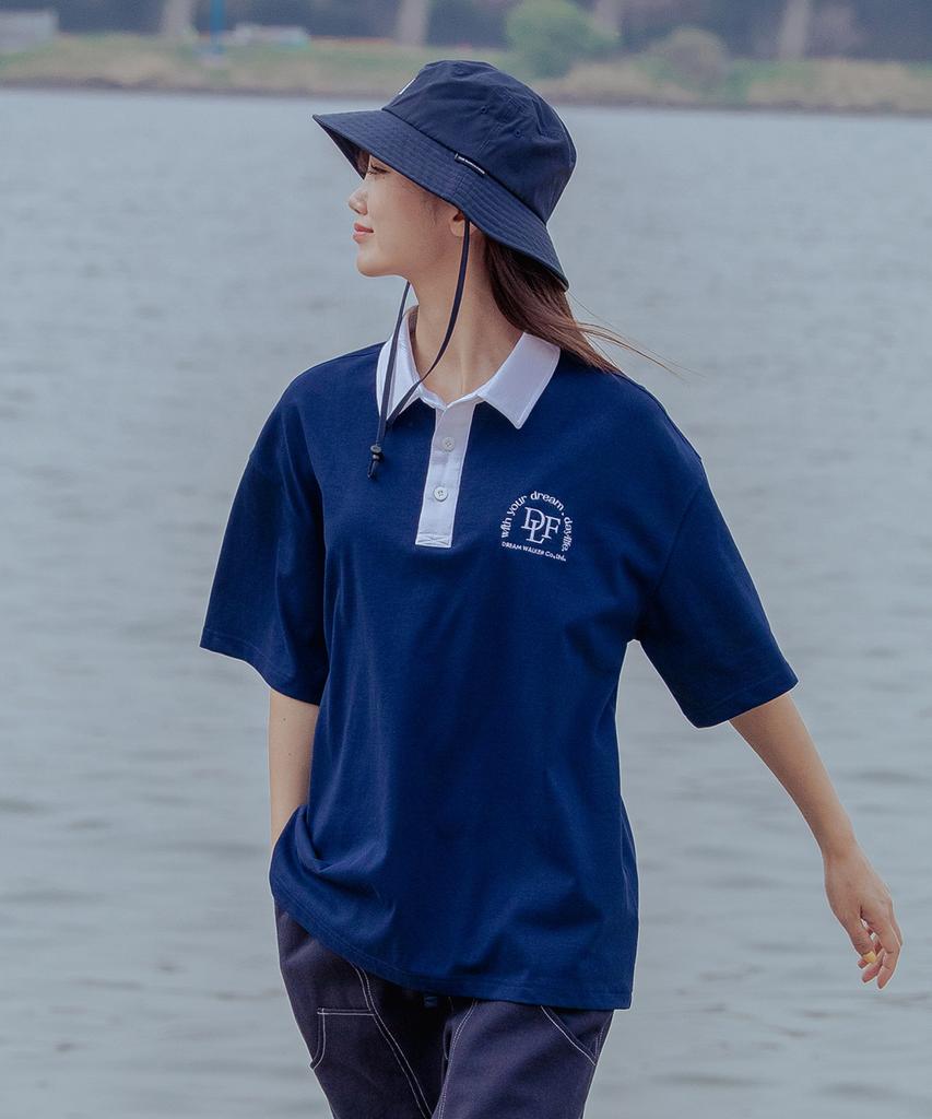 DAYLIFE Logo Rugby T-Shirt (Navy)