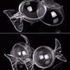 3pcs Round Egg Shaped Transparent Chocolate Candy Box Plastic Chimeric Preservation Container