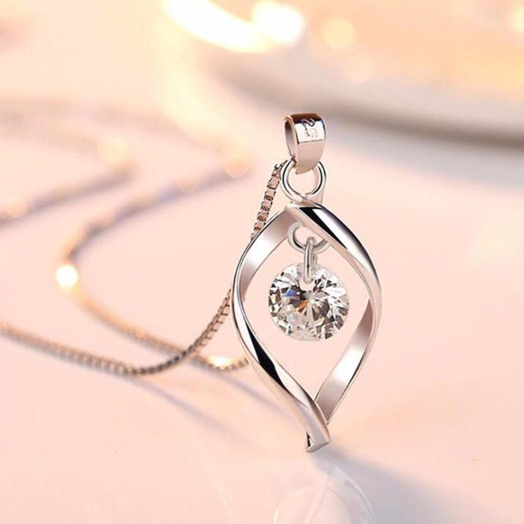 1pcs Necklace + 2pcs Earrings Twisting Diamond Earrings  Girl Jewelry