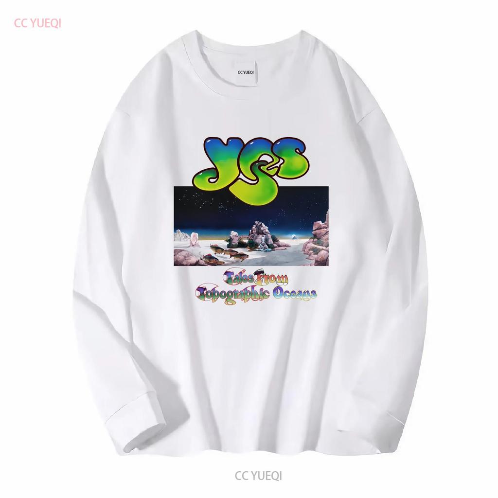 Yes Tales From Topographic Oceans Jon Anderson Steve Howe Chris Squire T Shirt long sleeves vintage Washed Slightly Stretched