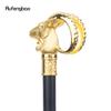 Golden Goat Sheep Animal Walking Stick Decorative Cospaly Vintage Party Fashionable Walking Cane Halloween Crosier 91cm