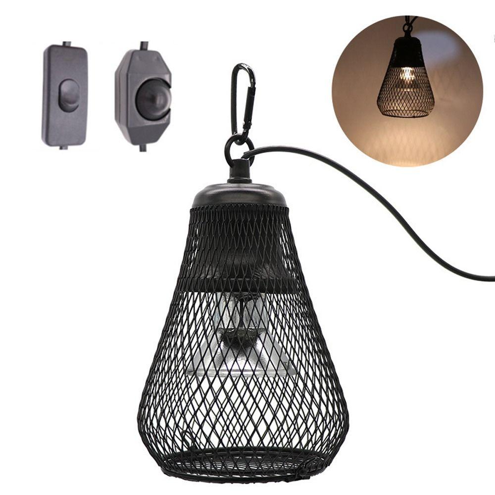Iron Mesh Dome Pet Heating Lampshade Double Cage Anti-scald Lampshade  Aquarium