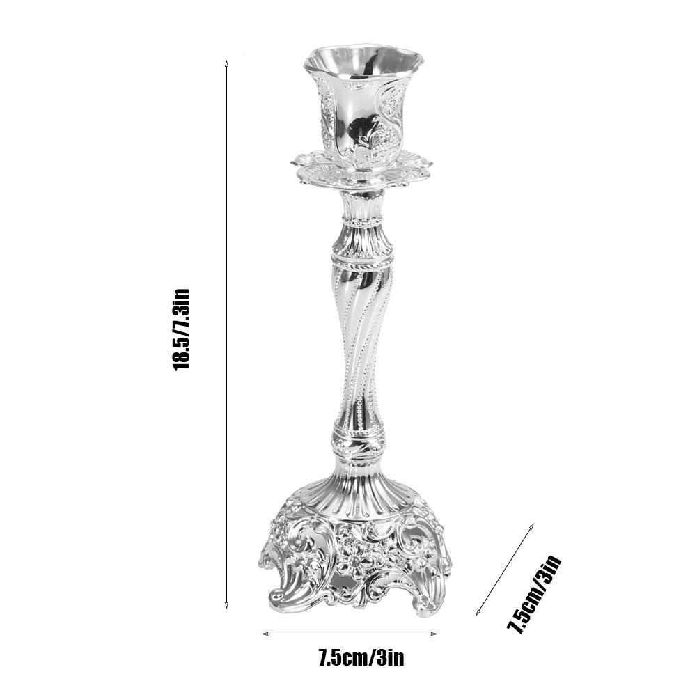 1 Pair European Style Classical Candlestick Holder Set Single head Candlestick Candle Holder