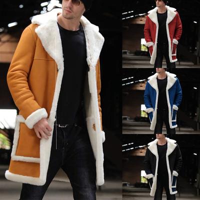 New Fur Integrated Men's Coat Thickened Jacket Imitation Leather Velvet