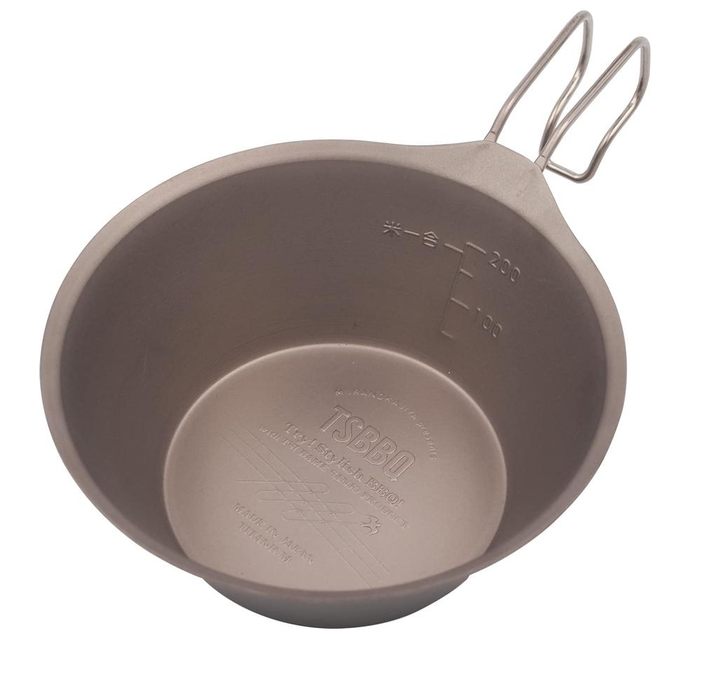 TSBBQ Pure Titanium Sierra Cup od Tsubame Sierra Cup 320 Titanový Sierra pohár, který nemá žádné kudrlinky, má hladký odtok a nemá žádné kovové [Made Sanjo]