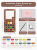 8/15Colors Schmincke Travel Wooden Handmade Watercolor Paint Tray Box Sketchbook Set Mini Walnut Palette Water Colour Brush Book