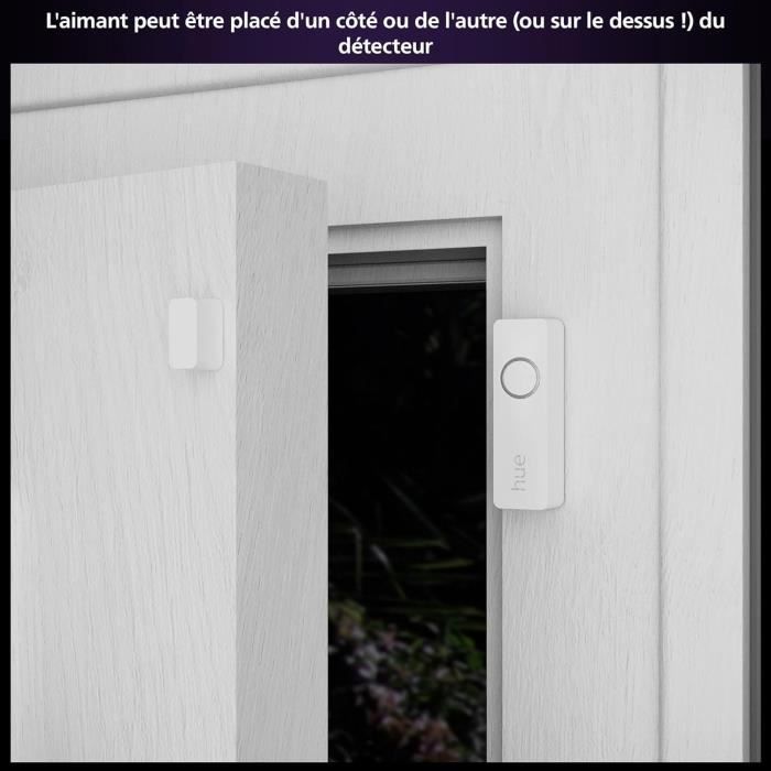 Capteurs de contact - Philips Hue - Secure - x 2 - Porte ou fenêtre - Installation facile - Contrôle depuis l'application - Blanc