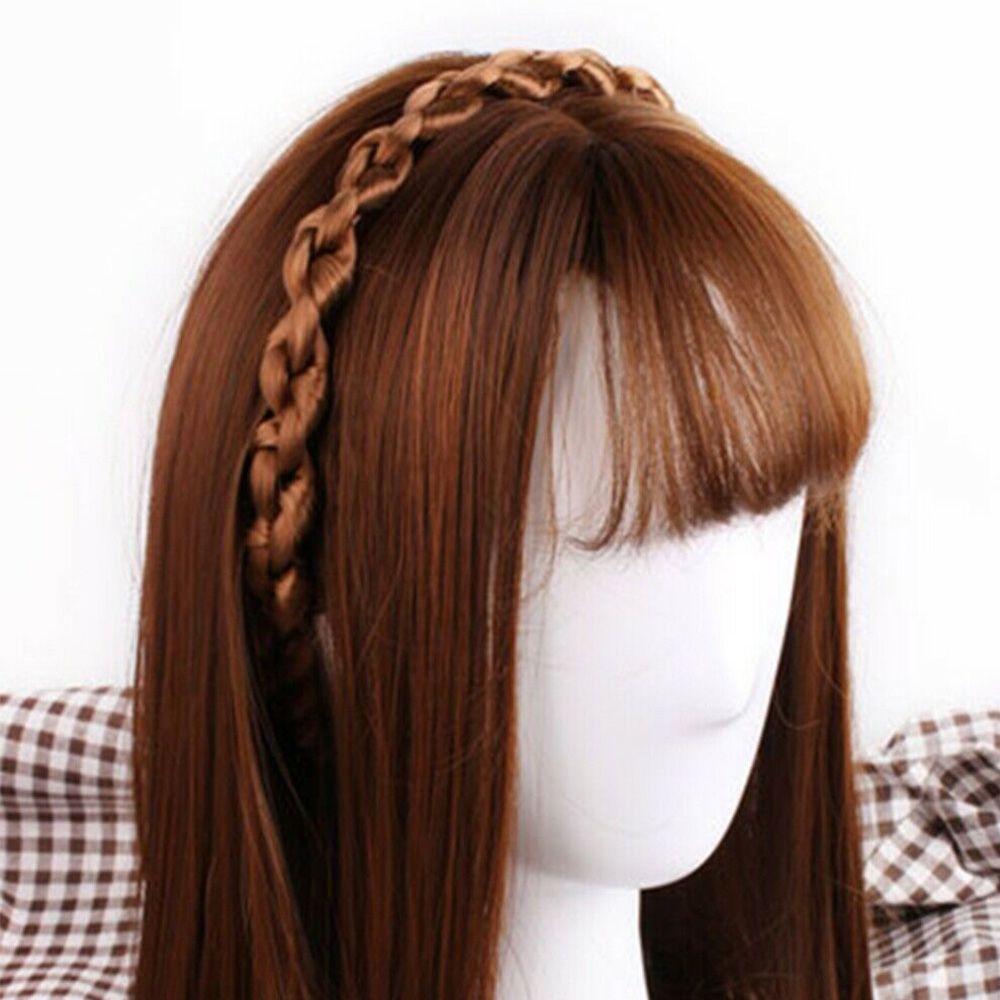 

Synthetic 6 colors Headwear Twist Headband Braided Hair Band Wig Headband Braided Wig Synthetic Wig