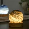 Luminous Glass Sphere 80MM LED Night Light USB Plug In Mini Planet Table Lamp Crystal Ball  Girls