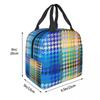 Hounds Tooth Style Houndstooth Insulated Lunch Bags for Work School Dogstooth Waterproof Thermal Cooler Lunch Box Women Kids