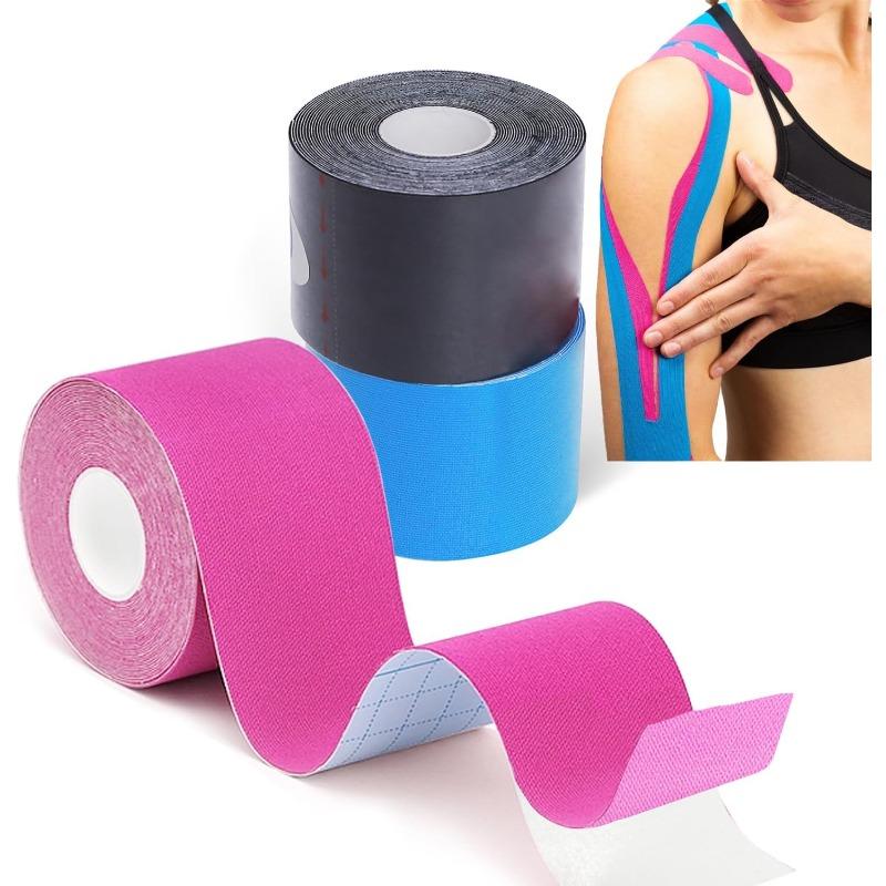 3 Kinesiology Tape Rolls (5 cm x 5 m) Kinesiotape - Professional Physio Tape and Sports Tape - Waterproof & Skin-Friendly Sports Tapes for Muscle