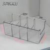 Clear Acrylic Kitchen Organizer Bin with Detachable Dividers Ribbed Pantry Storage Basket for Spices Snacks Cabinet