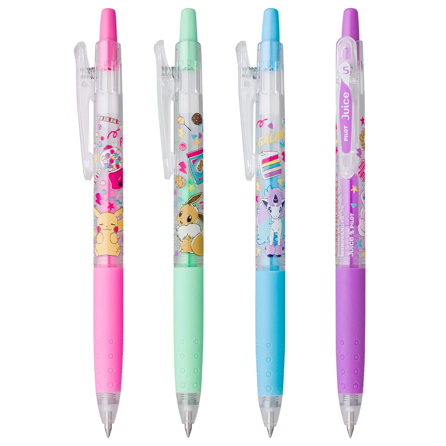 

Showa Note Gel Ink Ballpoint A 860729005 Pen, Juice, 4-Color Set, Pokémon Pattern,