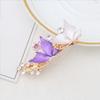 Flower Hairpin Women'S Back Of The Head Zinc Alloy Diamond Paint Hollow Butterfly Spring Clip Autumn And Winter Hairpin Hair Accessories