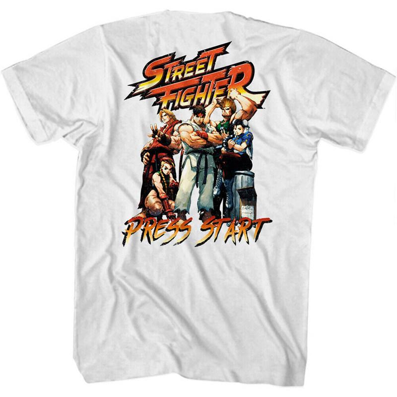 Pop Summer Street Fighter (1990s) Champion Street Fighter Video Game Character Printable Unisexs ShortSleeved TShirt
