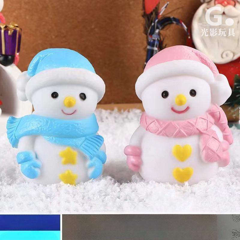 1Pc Cute Cartoon Christmas Snowman Luminous Ornament Children and Students Small Gift Bedroom Bedside Night Light Ambient Light