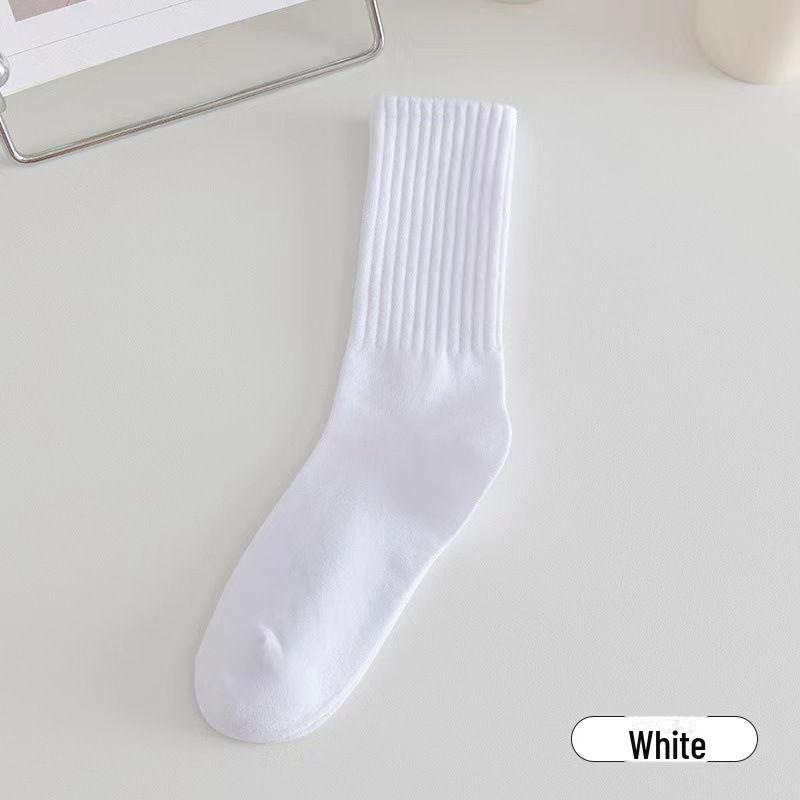 

Жіночі бавовняні шкарпетки кольору кави - японські в язані в вертикальну смужку, махрові, що підходять до всього, для осені/зими One Size