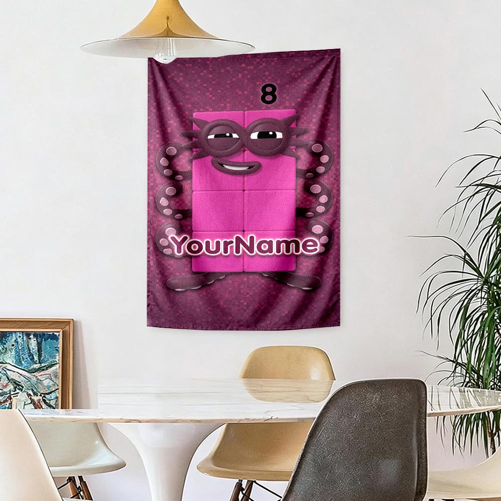 Numberblocks Custom Your Name Wall Decor Tapestry Art For Pet Memorial Birthdaywedding Party Backdrop Family Gift
