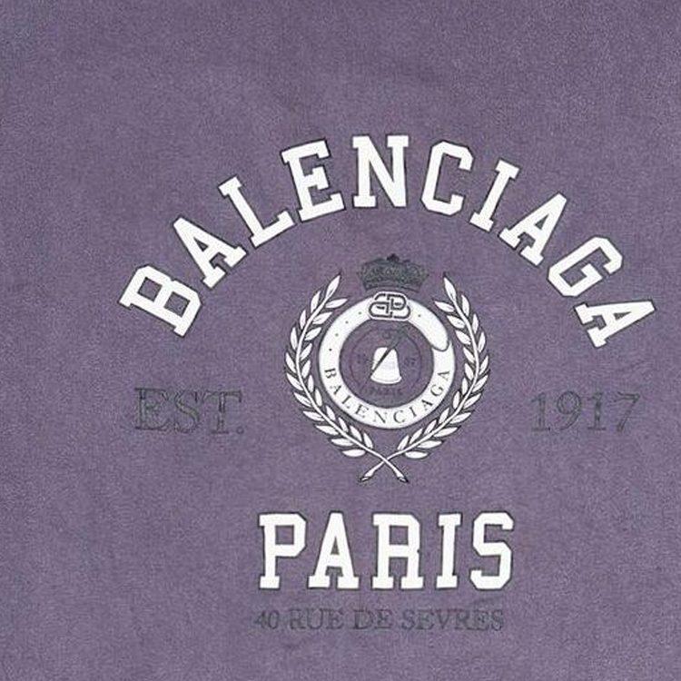 Balenciaga T Shirt Women's Purple Loose Fit 612965tmv986164