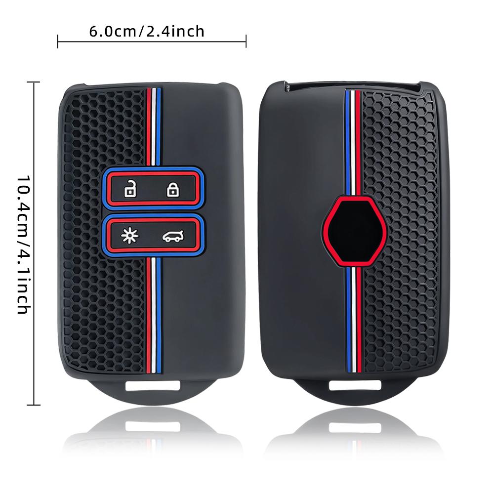 Silicone For Renault Captur Koleos Kadjar Arkana Megane Dacia Duster Sandero Stepway Smart Car Key Cover Fob Case
