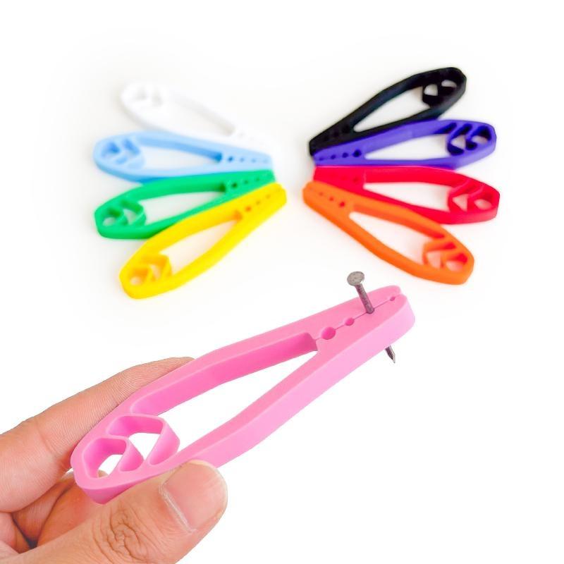 Hot Plastic Nail Holder Tool Anti-Smashing Finger Portable Hammer Nail Holder Pliers Durable Tool Auxiliary Pliers