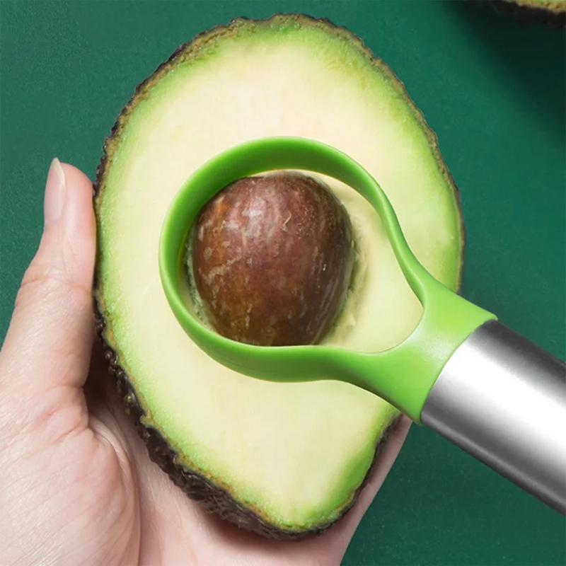 

Stainless Steel Avocado Knife Cutting Fruit Artifact Stainless Steel Fruit Slicer Yellow Peach Coreless Dragon Fruit Slicer зелёный