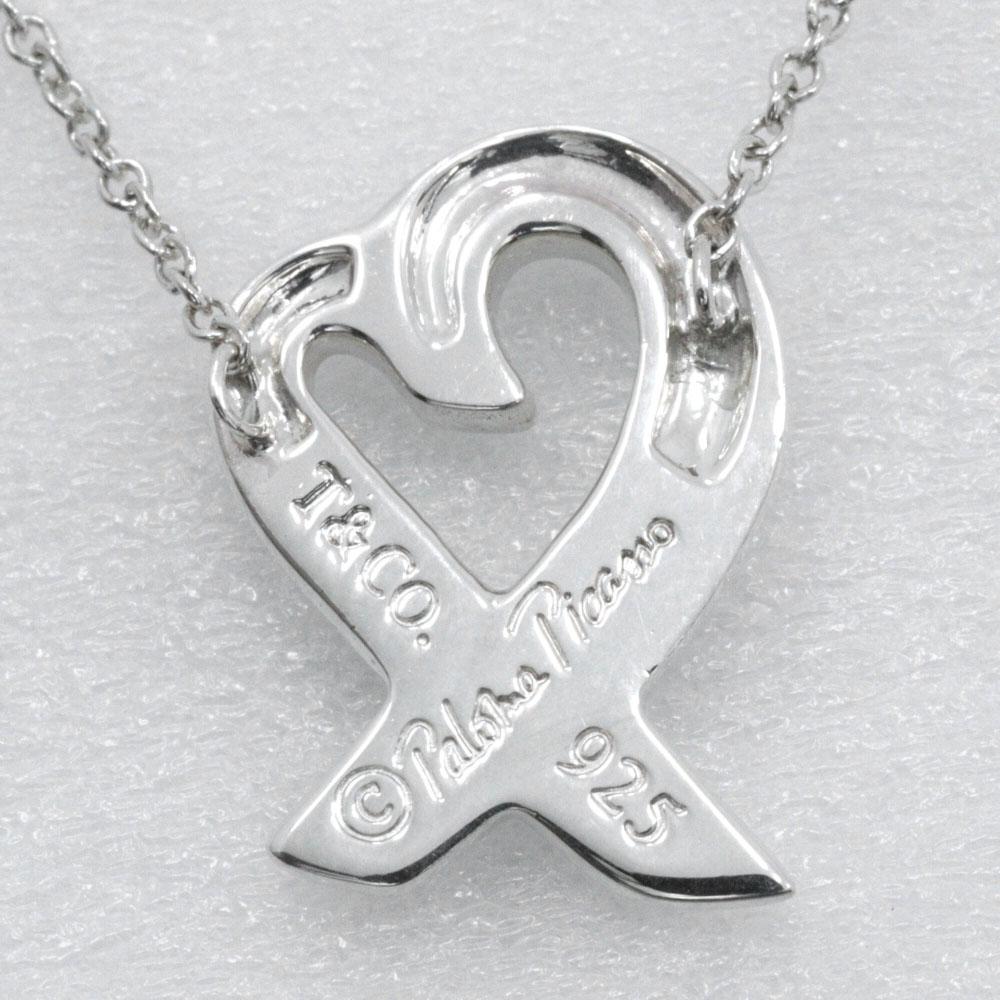 TIFFANY&Co. Loving heart Necklace Paloma Picasso Silver925 2.6g Women Used