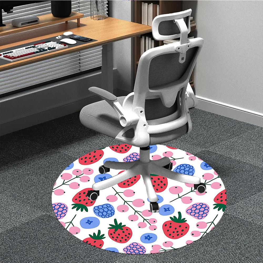 

1pc Berries Chair Carpet for Office, Non-slip, Soft and Durable Office Rug for Decoration, Perfect for Office yy260325086 80cm by 80cm