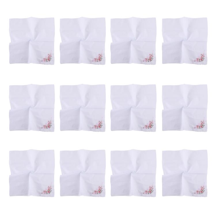 12lots Durability and Soft Handkerchief Fashion Luxurious Handkerchief for Wedding Party Restaurant