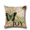 Vintage Butterfly Pattern Throw Pillow Cover Classical Artistic Style Decorative Cushion Case Sofa Bed Home Decor Pillowcase