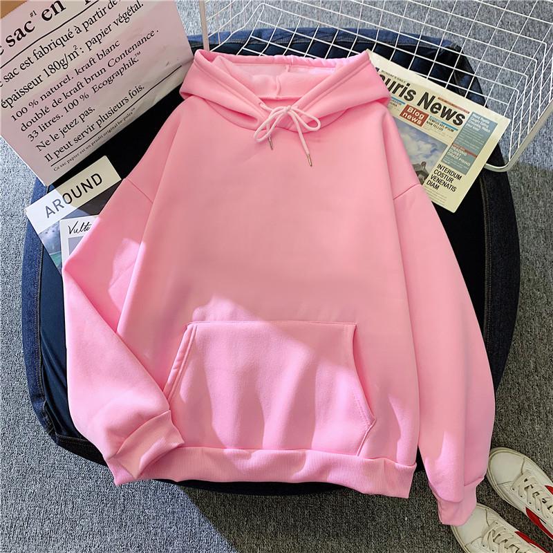 Felpa con cappuccio casual larga foderata in velluto da donna Autunno/Inverno 2024