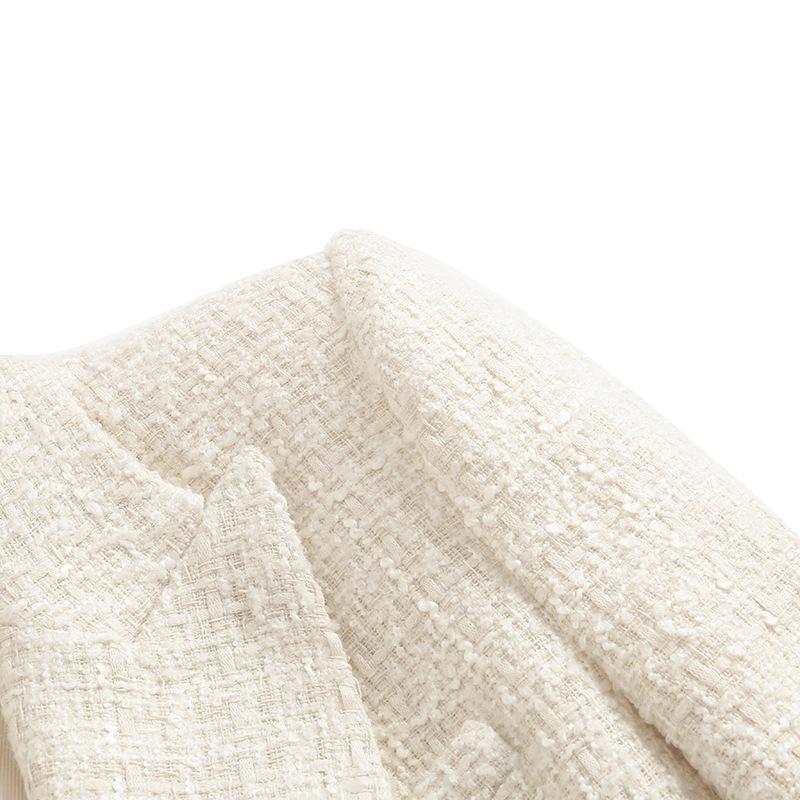 GMXIA Women's Vintage Casual Solid Color Print Autumn Winter Long Sleeve POLO Neck Jackets & Coats