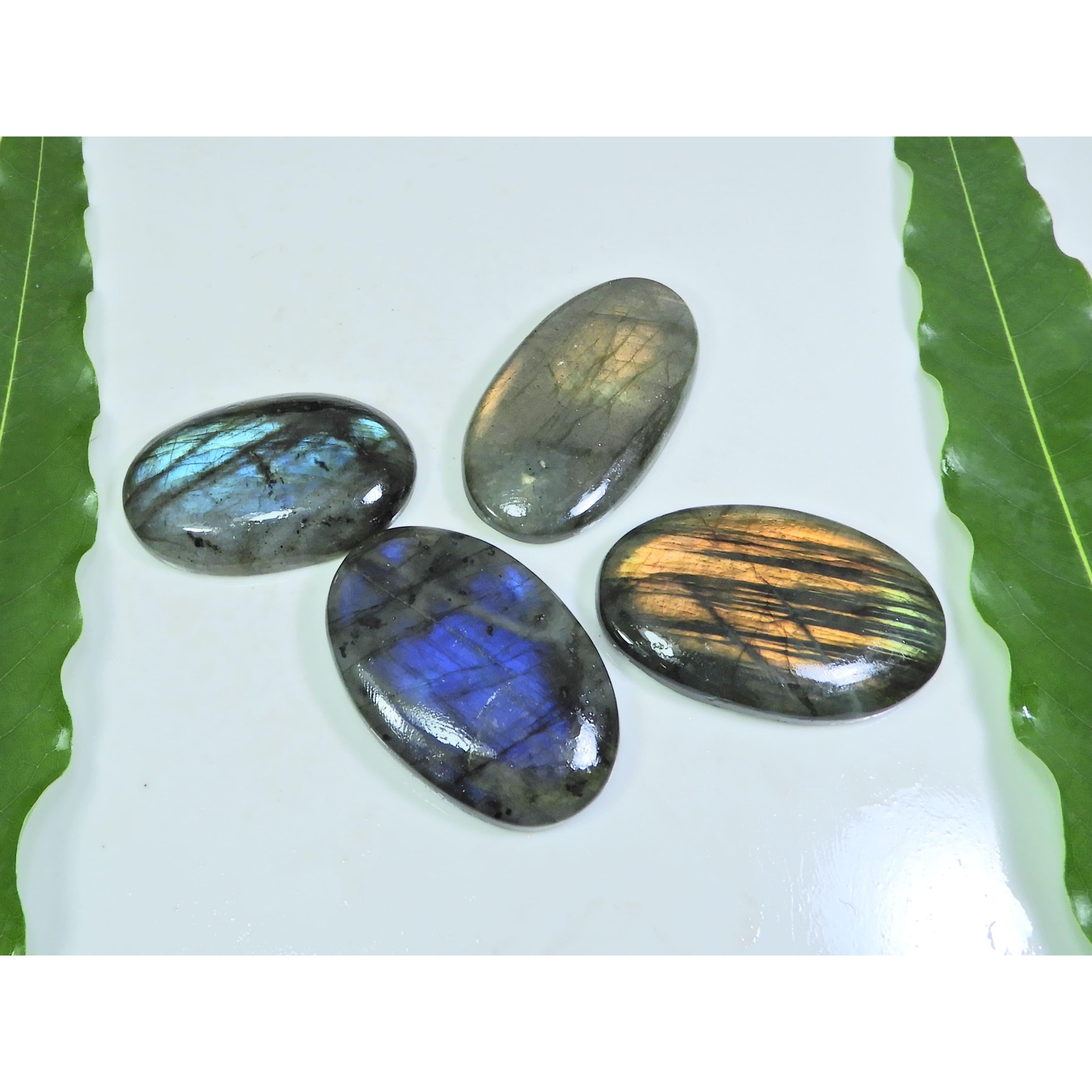 

26X42-25X49ММ Натуральный Мульти Лабрадорит Овальный Кабошон Свободный Драгоценный Камень 4Шт/Лот LL-966