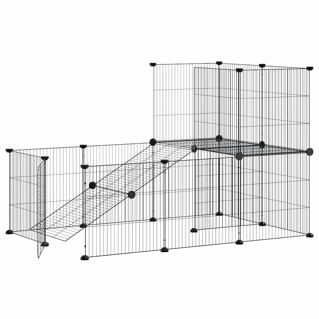 20 piece Pet Cage with Door Black 35x35 cm Steel