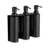 Dispensador Triple de Jabón Líquido de Pared, Dispensador de Champú para Ducha con Cámara de Acero Inoxidable para Baño Hogar Hotel