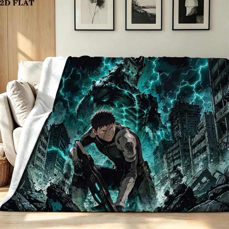 Kaiju no 8 Flanelldecke mit Aufdruck Hohe Qualität Warm Bequem Decke für Alle Jahreszeiten Perfekt für Geschenke Heimdekoration